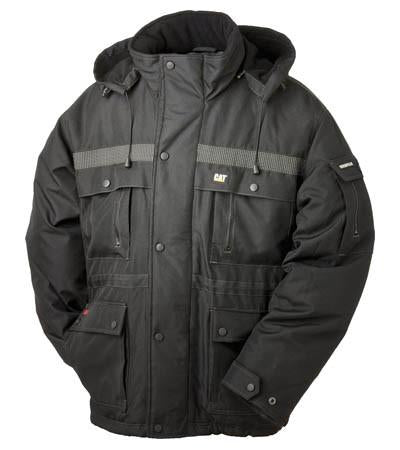 Black heavy insulated parka