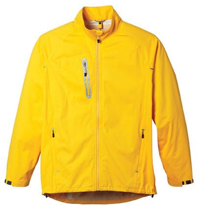 Yellow high tech rain jacket